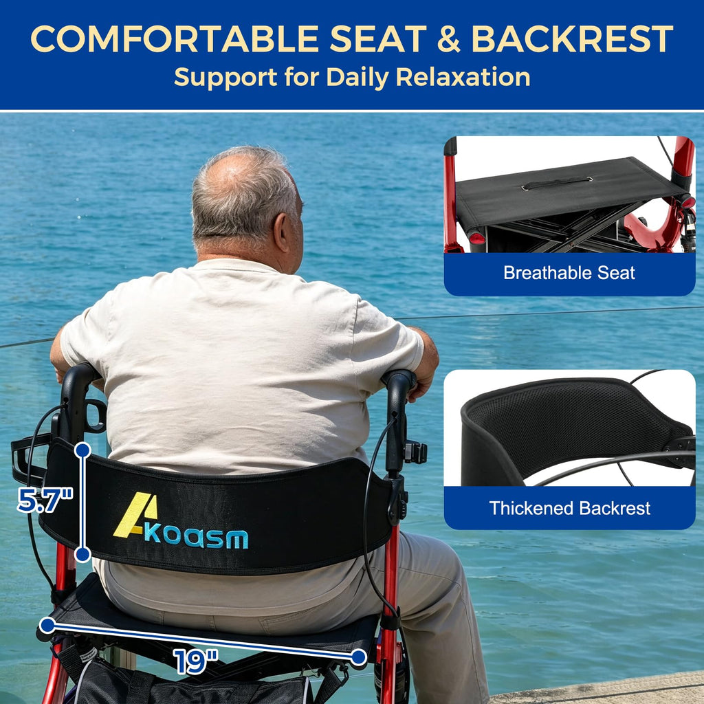 Outdoor Rollator Walkers with 12" Front Wheels V126