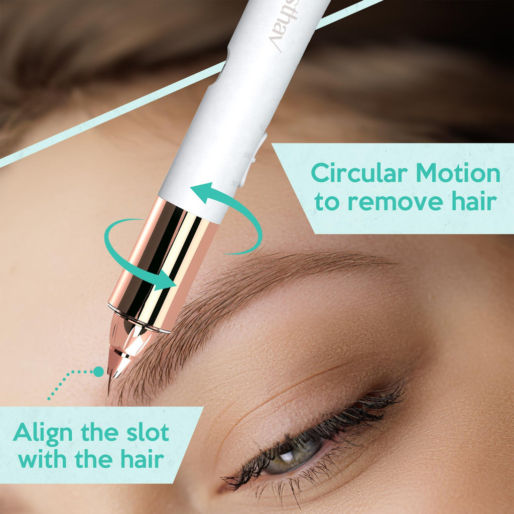 Facial Hair Removal for Women, 2-in-1 Face Hair Remover & Eyebrow Trimmer N258