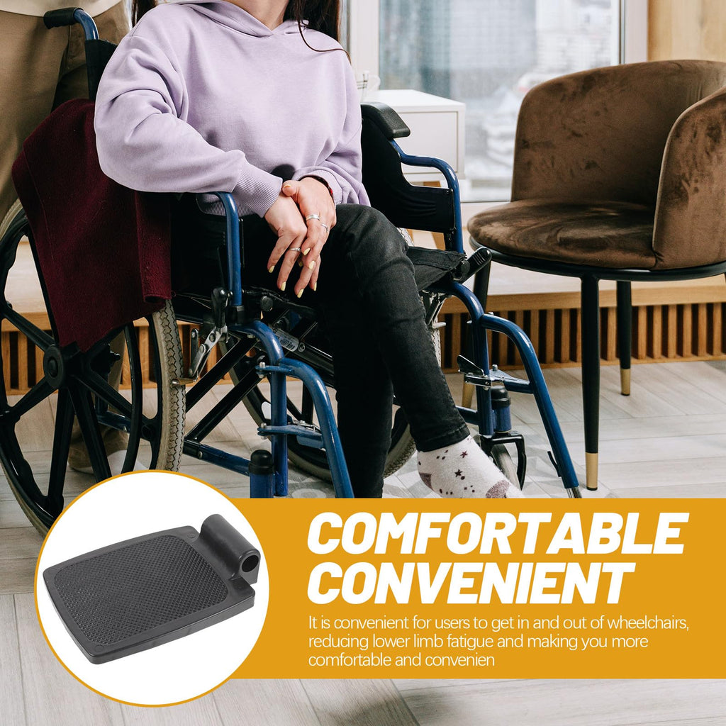 Heavy Duty Wheelchair Footplates Plastic Footrest Pair Q687919