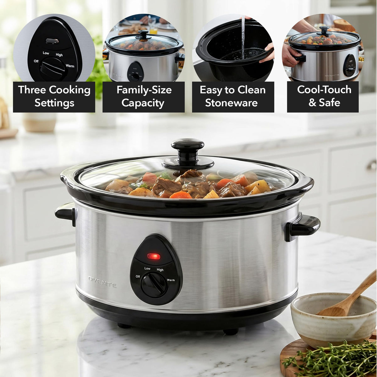 3.7 Qt Electric Slow Cooker O912883