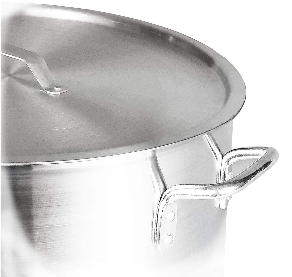 50 and 60 Qt Heavy Gauge Aluminum Stock Pot Set with Lid J618874