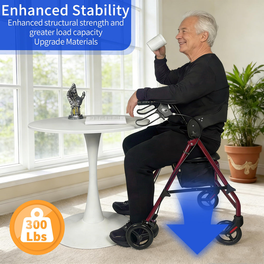 Foldable Rolling Walker with Seat H9242