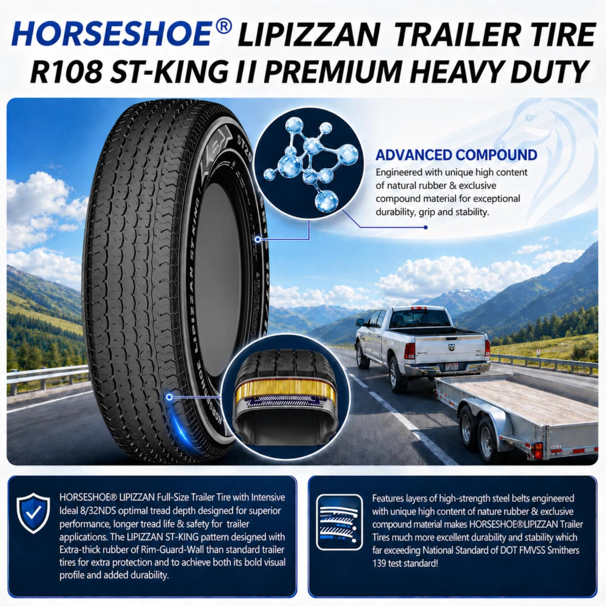 ST205/75R15 10-Ply Trailer Tires E265179