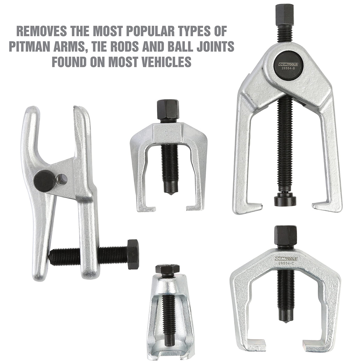 5-Pc Pitman Arm Puller & Ball Joint Separator with Case J2078