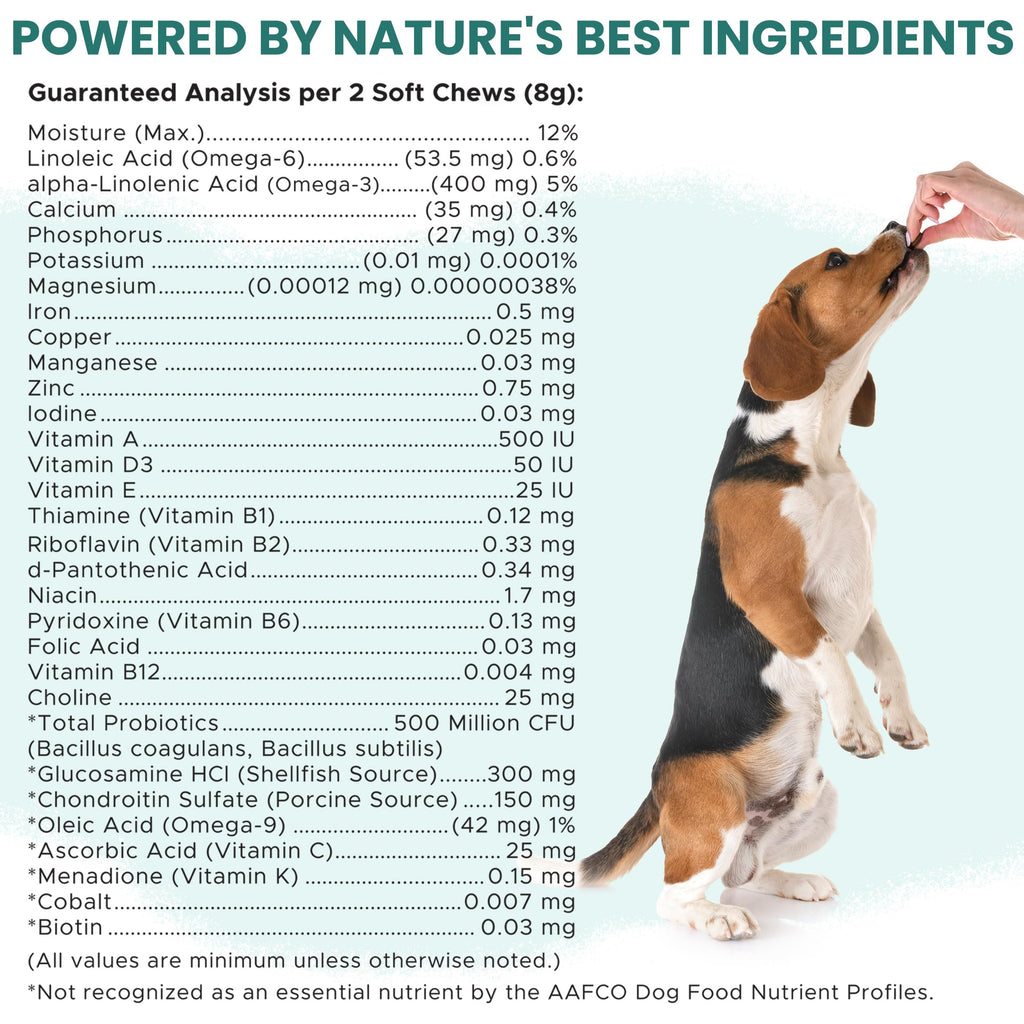 Dog Vitamin and Supplement Chews, 120 Ct W7609