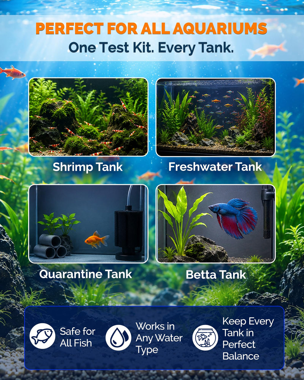 App-Enabled 10-in-1 Aquarium Water Test Kit W3681