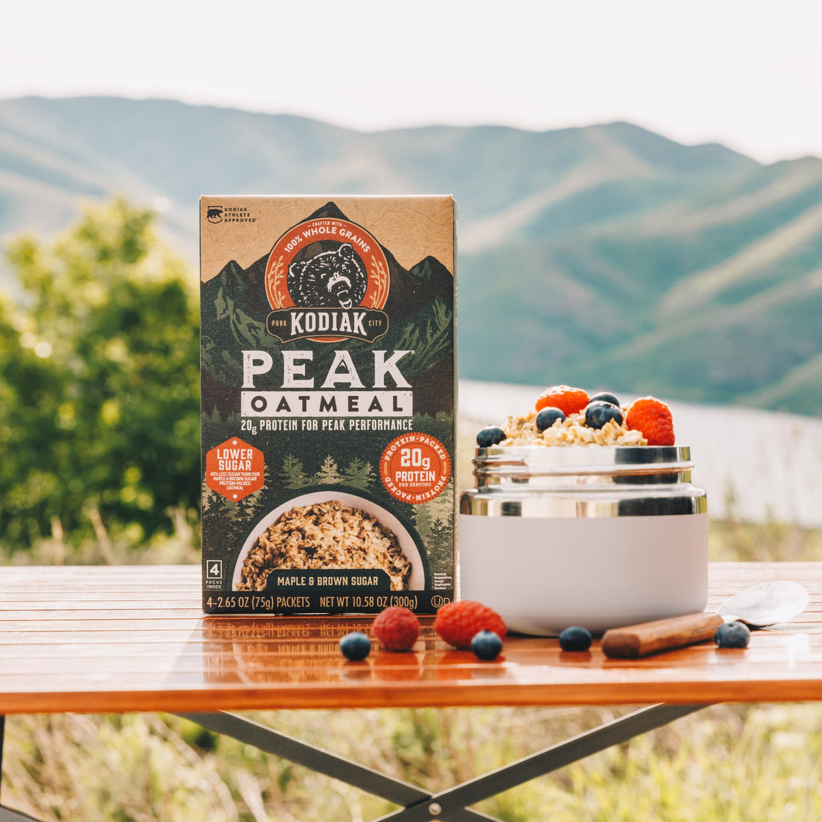 Instant Oatmeal, Maple Brown Sugar, High Protein, 6pk E244