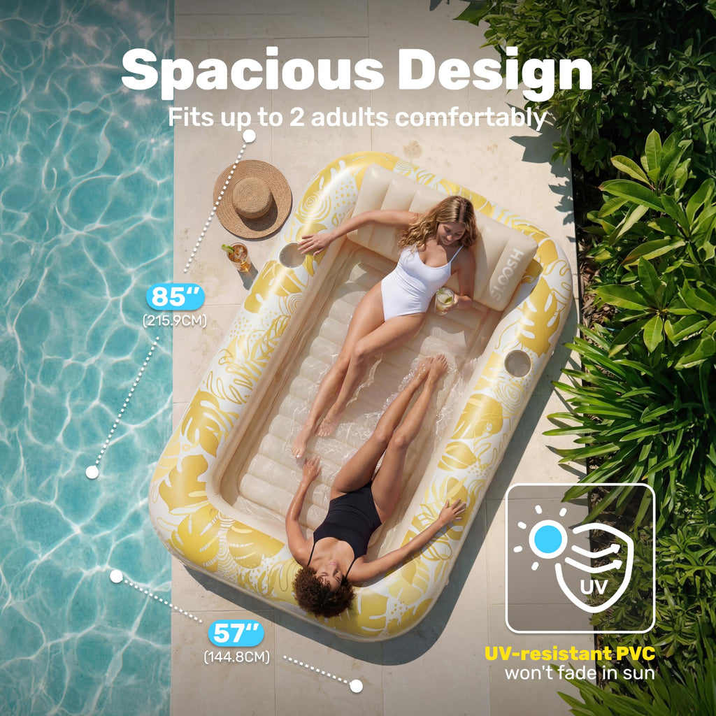 Inflatable Tanning Pool Lounger Float Q653