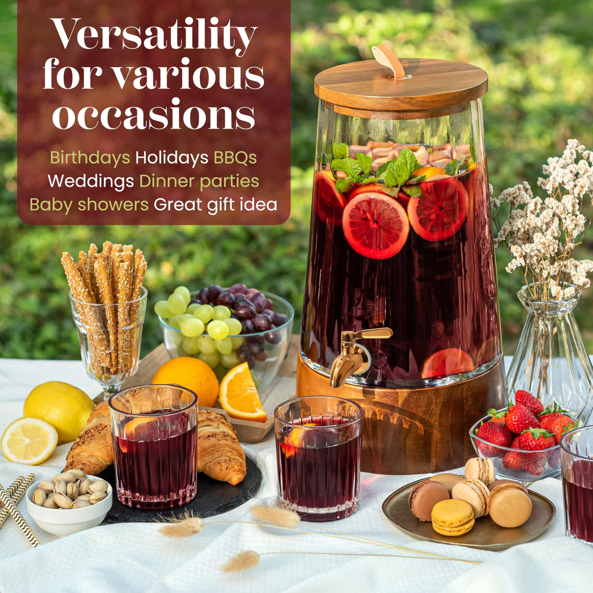 Glass Drink Dispenser with Spigot K515