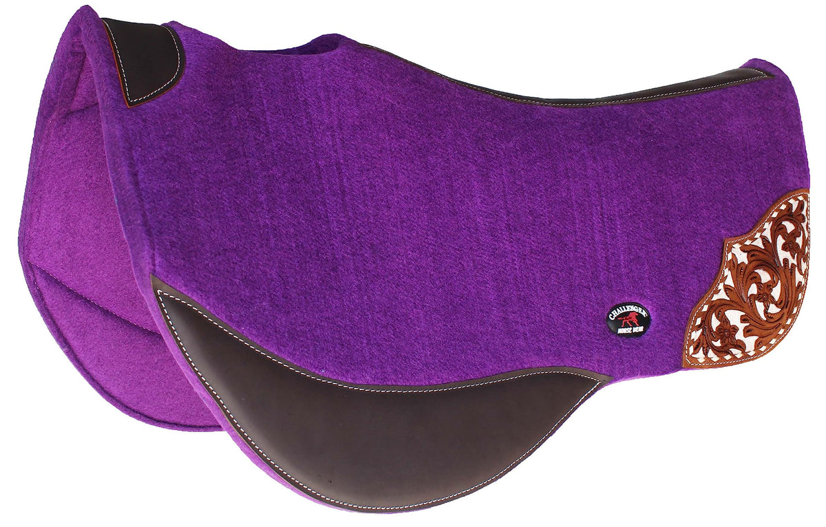 32" x 32" Western Contoured Wool Felt Saddle Pad J897